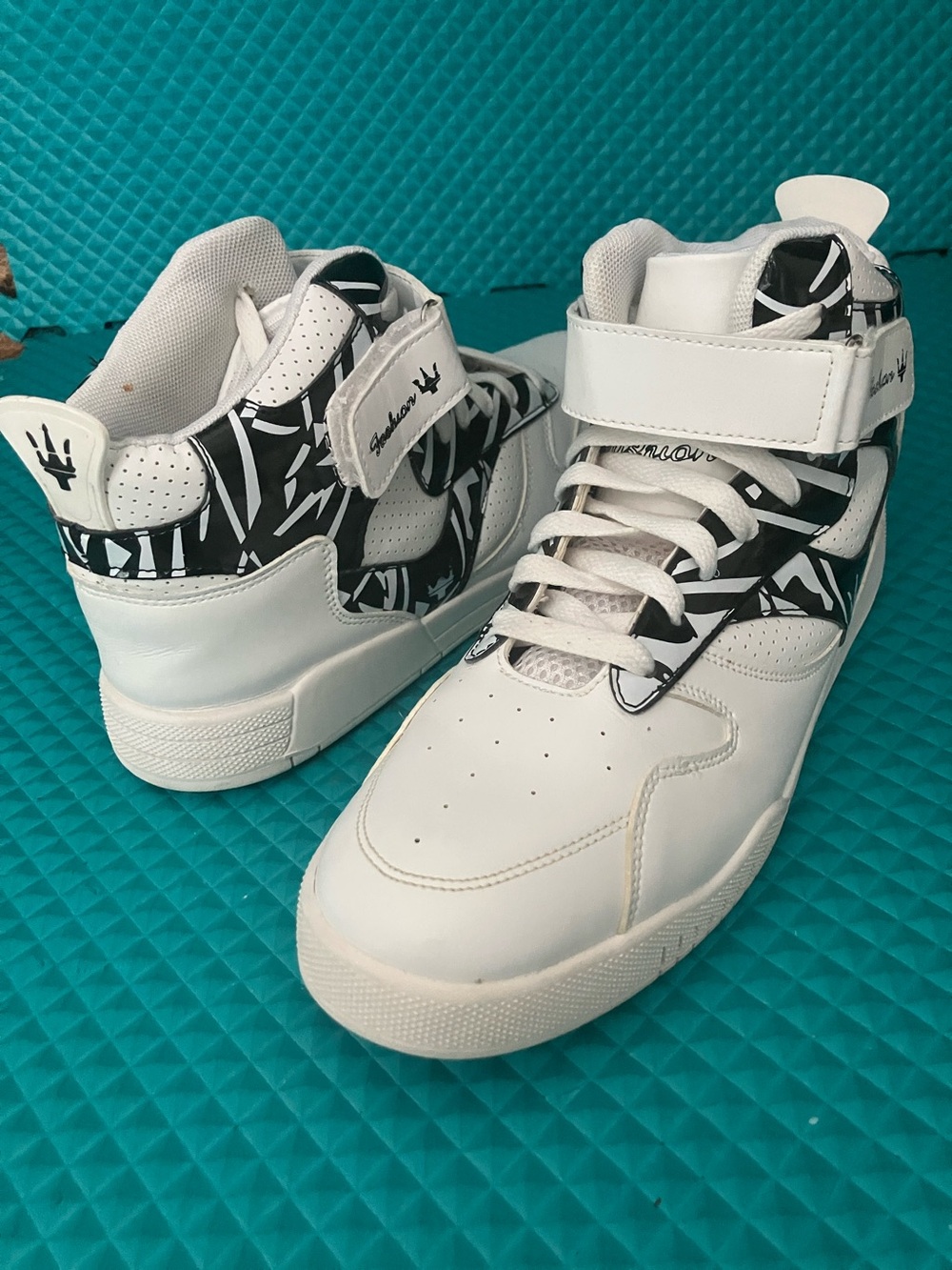 Men's Fashion High Top Leather Street Sneakers Sports Casual Shoes | 9